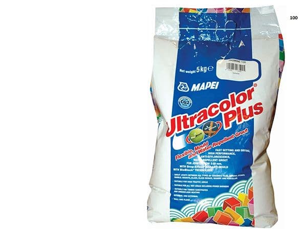 Mapei Ultracolor Plus № 100 затирочная смесь (Белый) 5 кг
