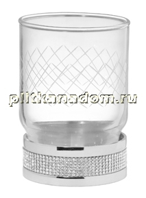 Boheme Royal Crystal 10931-CR-B Настольный стакан, хром с черными кристаллами