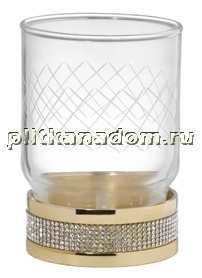 Boheme Royal Crystal 10931-G-B Настольный стакан, золото с черными кристаллами