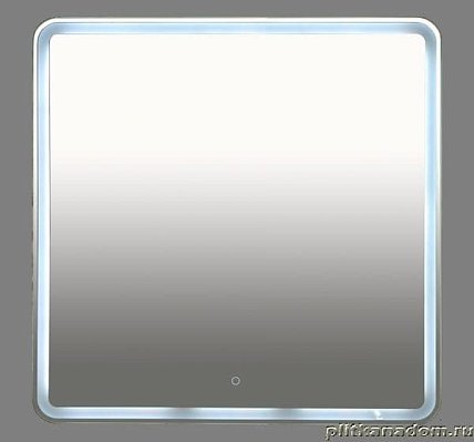 Misty Неон 3 Зеркало LED 800х800 с круглыми углами,сенсор на зеркале