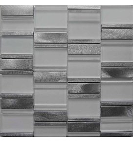 Decor-mosaic Люкс MDL-38 Мозаика (стекло, металл) 2,3х7,3-4х7,3 30х30 см