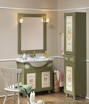 ЭкоМебель Royal Комплект мебели для ванных комнат Royal-3 Light2 (тумба с умывальником 70, зеркало в раме)
