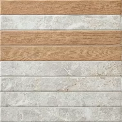 La Platera Capri Brick White Mix Бежевая Матовая Настенная плитка 35x35 см