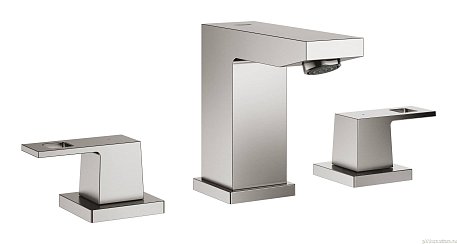 Смеситель для раковины GROHE Eurocube на 3 отверстия, суперсталь (20351DC0)