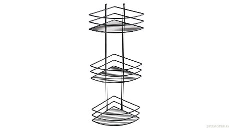 Полка угловая тройная Fixsen черная (FX-710B-3)