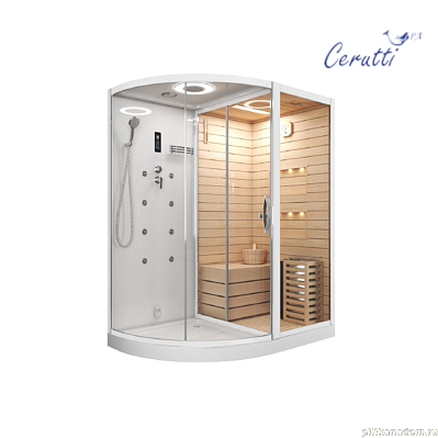 Cerutti SPA Сауна Lugano-R White комбинированная 2в1 180x110x223