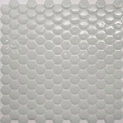 Gidrostroy Стеклянная мозаика TN-004 Белая Глянцевая 30x30 см