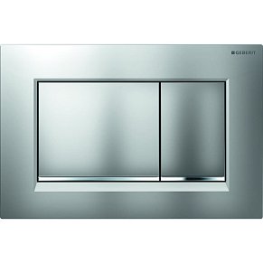 Geberit Sigma30 115.883.KN.1 Смывная клавиша, двойной смыв: матовый хром, глянцевый хром