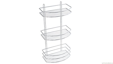 Полка овальная тройная Fixsen хром (FX-720-3)