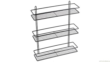 Полка тройная Fixsen черная (FX-730B-3)