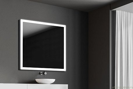 Xpertials Etna, зеркало 100х80 см, LED свет, вкл/выкл с диммером, антизапотевание, профиль матовый хром