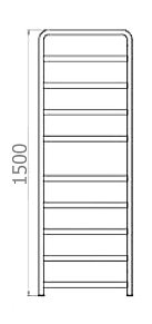 Grota Grota Fiado Водяной полотенцесушитель 150x52.7