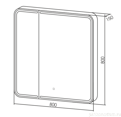 Silver Mirrors LED-00002516 Зеркало-шкаф Alliance 805х800