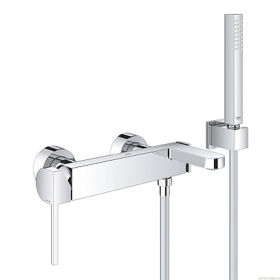 Смеситель для ванны GROHE Plus с душевым гарнитуром, хром (33547003)