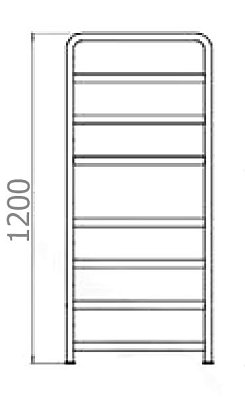 Grota Grota Fiado Водяной полотенцесушитель 120x52.7