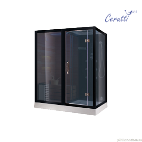 Cerutti SPA Сауна Albano Nero-L комбинированная 2в1 Black 180x110x223