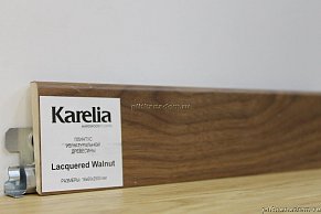 Karelia Плинтус Шпонированный  Орех Lacquered 16х60х2500