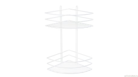 Полка угловая двойная Fixsen белая (FX-710W-2)