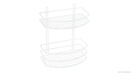 Полка овальная двойная Fixsen белая (FX-720W-2)
