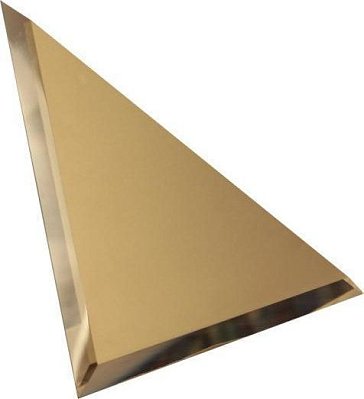 Компания ДСТ Зеркальная плитка ТЗБ1-01 Треугольная бронзовая плитка с фацетом 10 мм 18х18 см