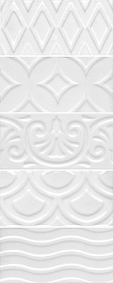 Керама Марацци Авеллино 16017 Mix Настенная плитка белый структура 7,4х15 см