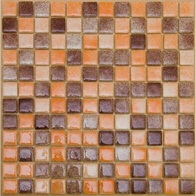 MVAPrintMosaic Мозаика стеклянная с напылением 25ST-S-019 Коричневый + Оранжевый 31,5х31,5 см