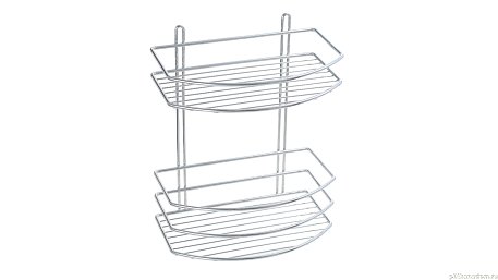Полка овальная двойная Fixsen хром (FX-720-2)
